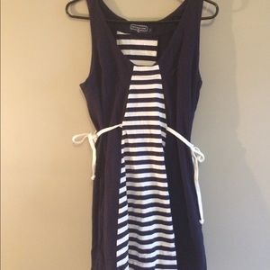 Navy and white nautical dress